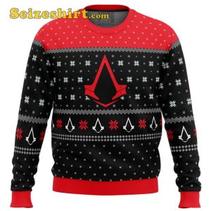 Red Sweater Assassins Creed Assassin Insignia Symbol Ugly Christmas