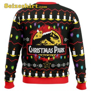 Red Sweater Christmas Park Ugly Gift For Men