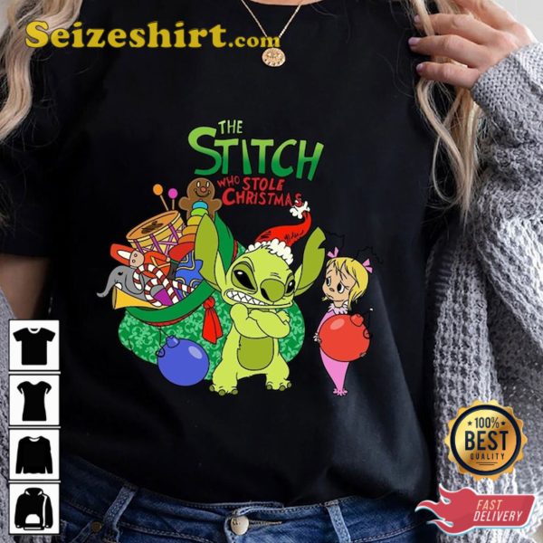 Stitch Who Stole Christmas Sweatshirt, Stitch Christmas Shirt, Lilo And Stitch