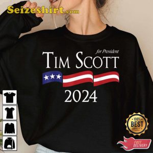 Tim Scott for President Shirt, Tim Scott 2024 For President Election Campaign US Flag Tshirt, Sweatshirt