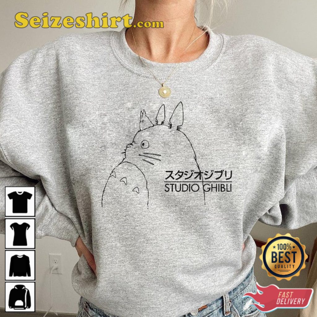 Totoro Tshirt Cute Totoro Tshirt Studio Ghibli T Shirt Ghibli Shirt 