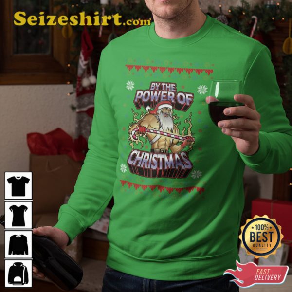 V Neck Sweater For Men By The Power Of Christmas Ugly Jumper Sweatshirt