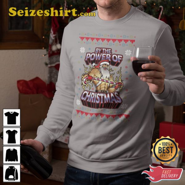 V Neck Sweater For Men By The Power Of Christmas Ugly Jumper Sweatshirt