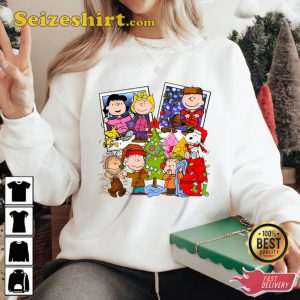 Vintage Charlie Brown Christmas Sweatshirt, Christmas Cartoon Kids Sweatshirt, Black Peanuts Sweatshirt Gift