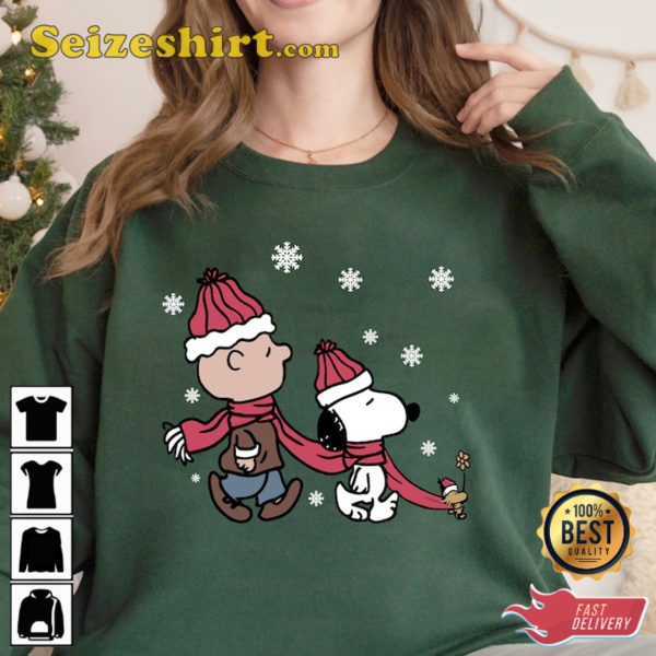 Vintage Charlie and the Snoopy Christmas Sweatshirt, Christmas Cartoon Dog Sweats, Christmas Gift