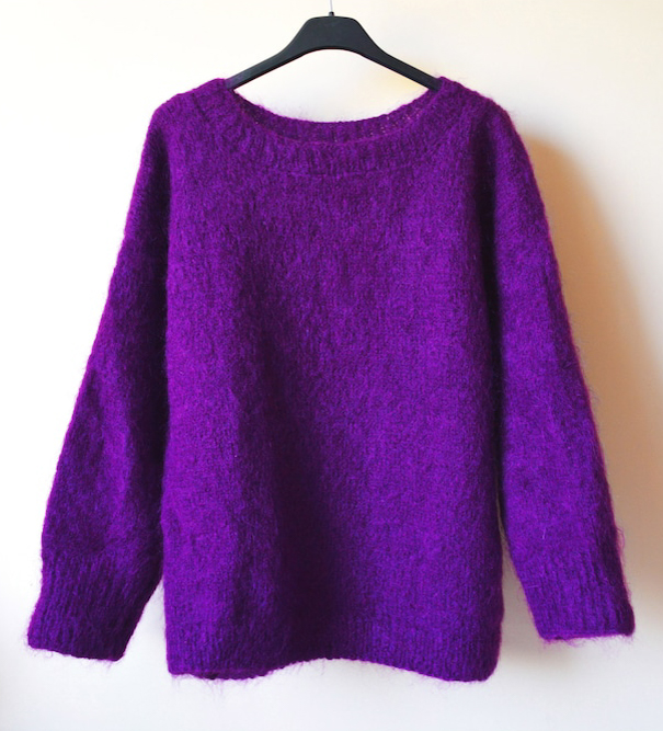 Vintage Purple Fall Sweater For Women