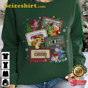 Winnie The Pooh Christmas Shirt Pooh Cassette Tapes Shirt Pooh And Friends Christmas