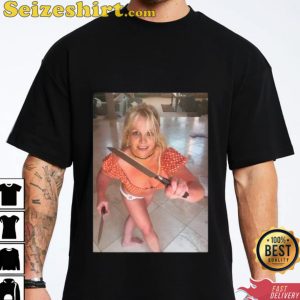 Britney Spears Dances While Holding Knives Shirt