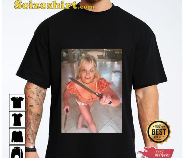 Britney Spears Dances While Holding Knives Shirt