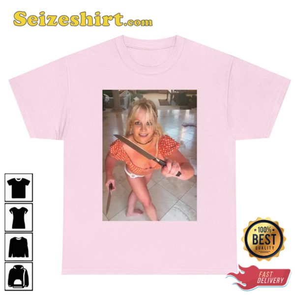 Britney Spears Dances While Holding Knives Shirt