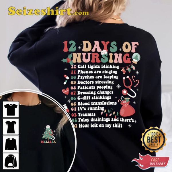 Christmas Nurse Sweatshirt Nursing Christmas Shirt, Nurse Holiday Gift