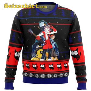 FLCL Poster Ugly Christmas Sweater Men