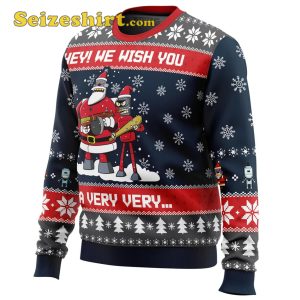 Hey We Wish You a Futurama Ugly Christmas Sweater Seizeshirt