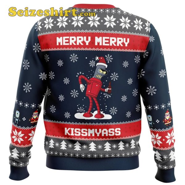 Hey We Wish You a Futurama Ugly Christmas Sweater Seizeshirt