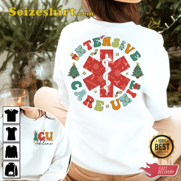 ICU Christmas Shirt, Xmas Gift For Nurse