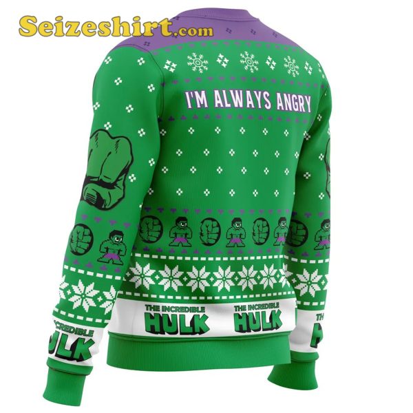 Im Always Angry The Incredible Hulk Marvel Men Sweatshirt