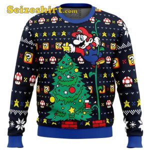 Its a Tree Super Mario Bros Boy Ugly Christmas Sweater