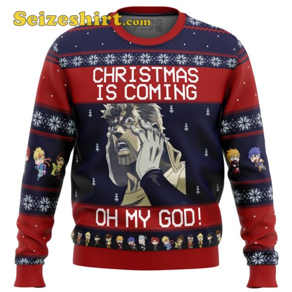 Jojo’s Bizarre Adventure Joseph Joestar Oh My God Ugly V Neck Sweater