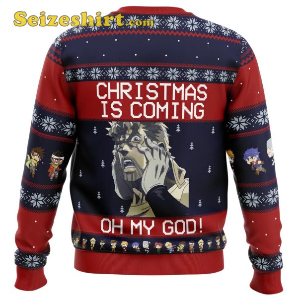 Jojo’s Bizarre Adventure Joseph Joestar Oh My God Ugly V Neck Sweater