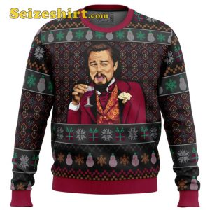 Laughing Leo DiCaprio Meme Boys Christmas Sweater