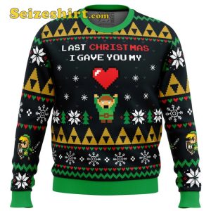 Link To My Heart Legend of Zelda Boys Christmas Sweater