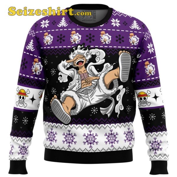 Luffy Gear 5 Sun God Nika One Piece Boys Christmas Sweater