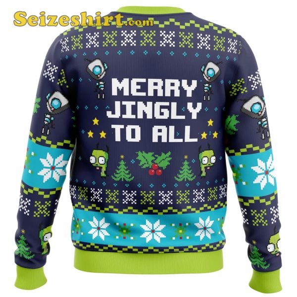 Merry Jingly Invader Zim Boys Christmas Sweater