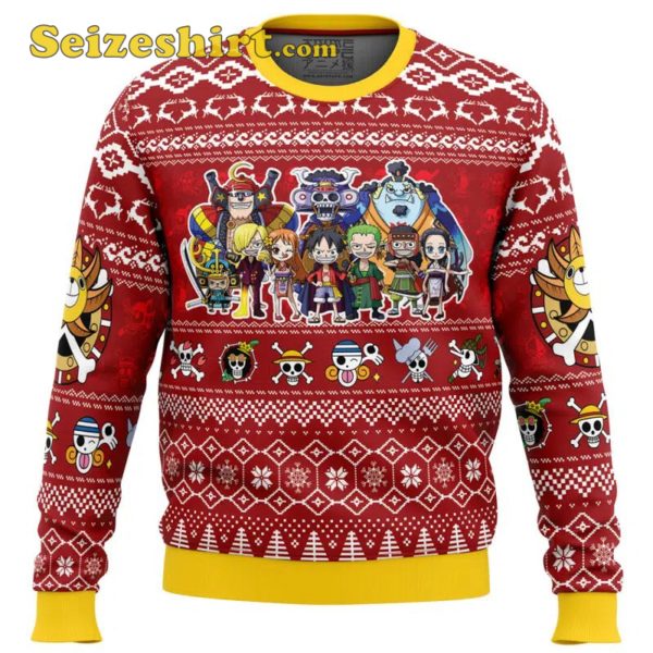 Merry Mugiwara Pirates One Piece Ugly Boys Christmas Sweater