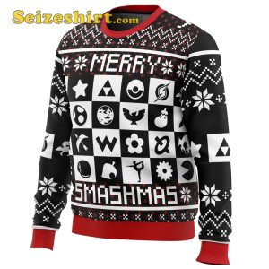 Merry Smashmas Super Smash Bros Ugly Boys Christmas Sweater