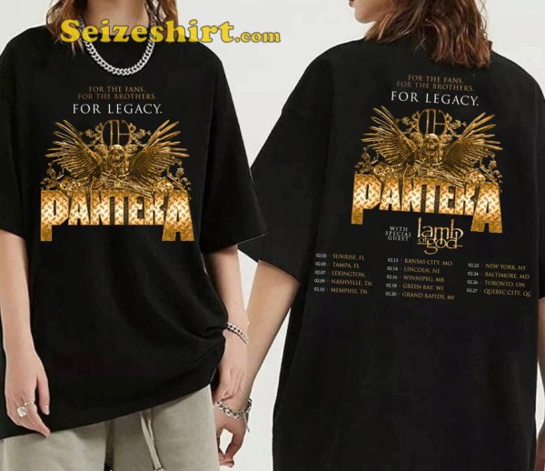 Pantera Lamb Of God Tour 2024 Shirt