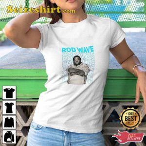 Rod Wave T-shirt Rod Wave Blue Font T-shirt