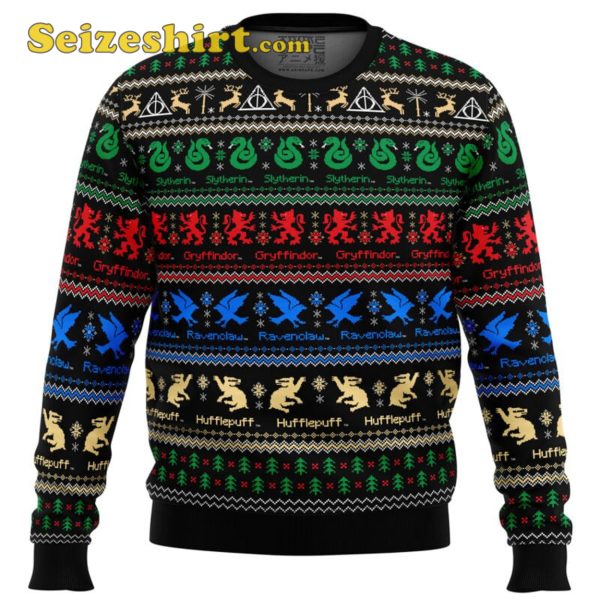 Seizeshirt Harry Potter Hogwarts Houses Ugly Sweater