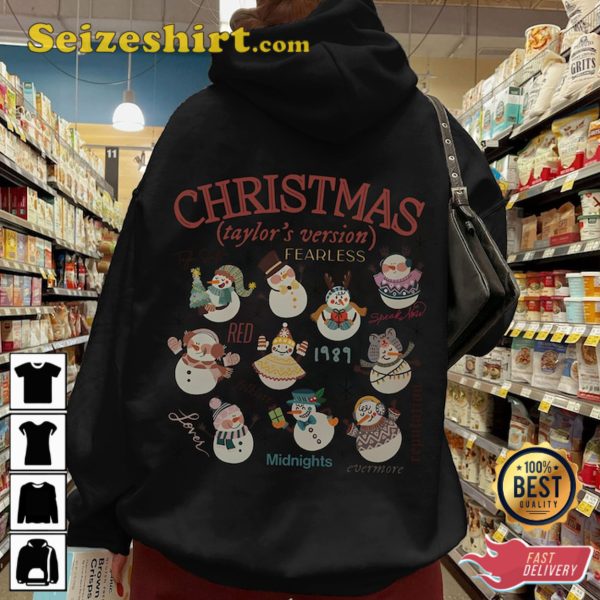 The Eras Tour Snowman Christmas Swiftie Sweatshirt