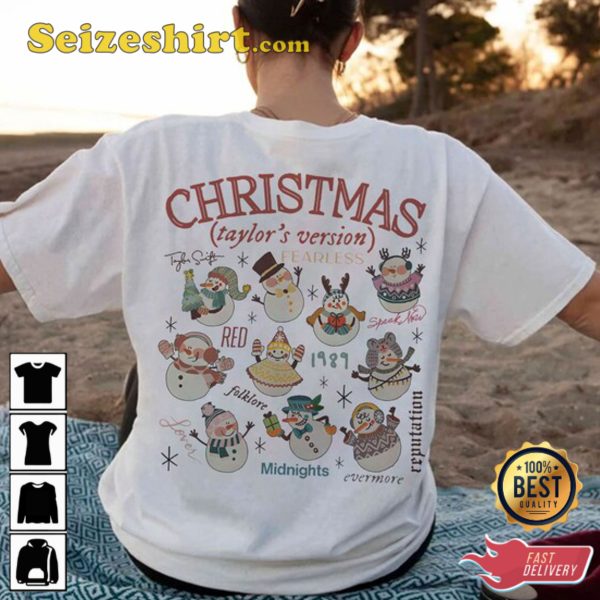 The Eras Tour Snowman Christmas Swiftie Sweatshirt