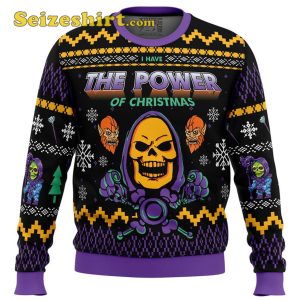 The Power Of Christmas Ugly Sweater, Skeletor Ugly Christmas Sizeshirt