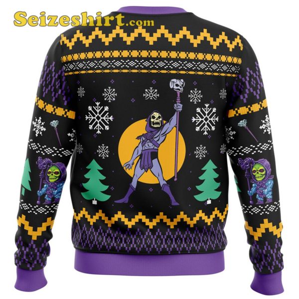 The Power Of Christmas Ugly Sweater, Skeletor Ugly Christmas Sizeshirt