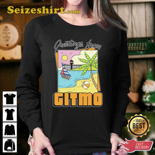 Vintage Black Greetings From Gitmo Shirts, Sweatshirt