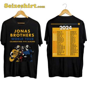 Pop Rock Band Tour 2024 Jonas Brothers Shirt