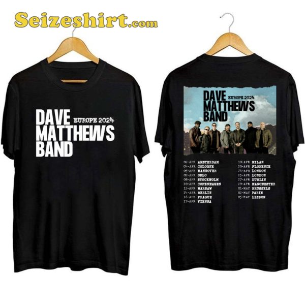 Dave Matthews Band Europe Tour 2024 T Shirt