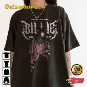Black T Shirt Billie Eilish Happier Than Ever