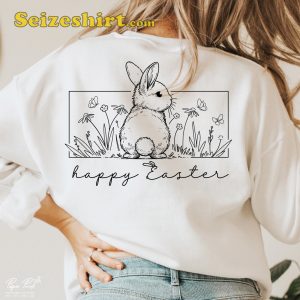 Happy Easter Bunny Christian White Shirt