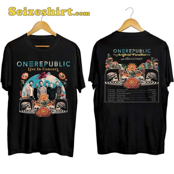 Onerepublic Artificial Paradise Tour 2024 Shirt