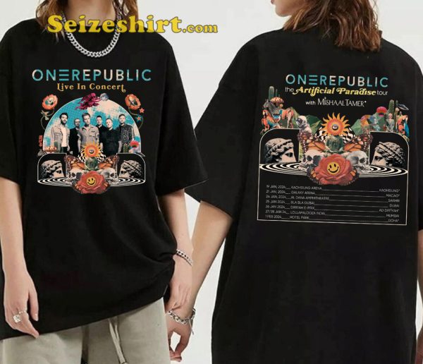 Onerepublic Artificial Paradise Tour 2024 Shirt