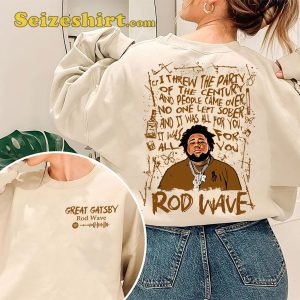 Rod Wave Great Gatsby Lyrics Rapper Tee Shirt