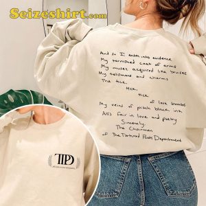 The Tortured Poets Department TTPD Lyrics Shirt
