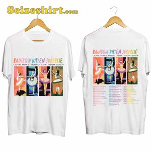 Love Hate Music Box Rainbow Kitten Surprise Tour Shirt