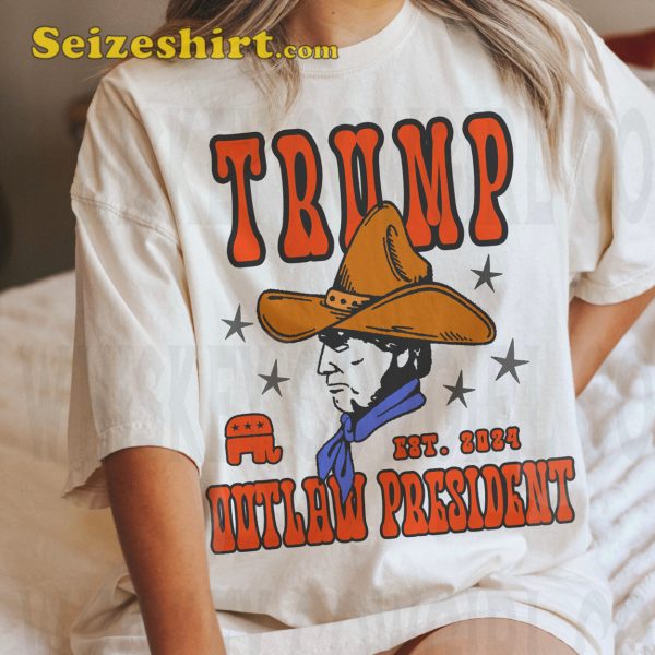 Outlaw President Trump MAGA Tee Shirt