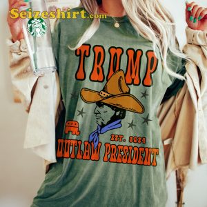 Outlaw President Trump MAGA Tee Shirt