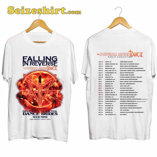 Popular Monstour II Falling in Reverse Tour Shirt