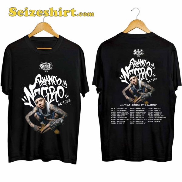 Santa Fe Klan Blanco Y Negro US Tour Shirt